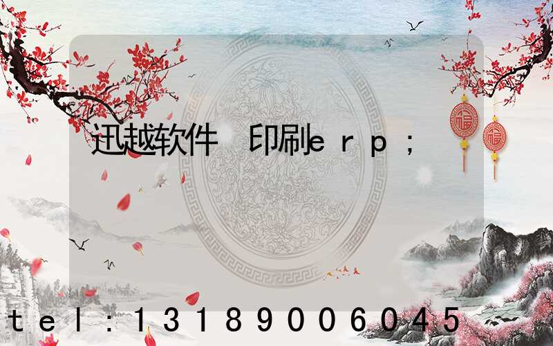 迅越软件 印刷erp